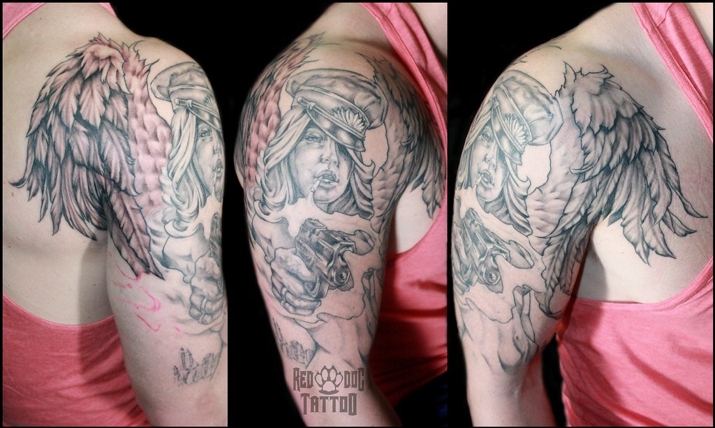 Angel With A Gun Tattoo | Just One More Session Needed To Fi… | Flickr 613_x_1024_jpg
