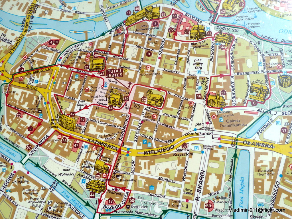 Map of wroclaw poland