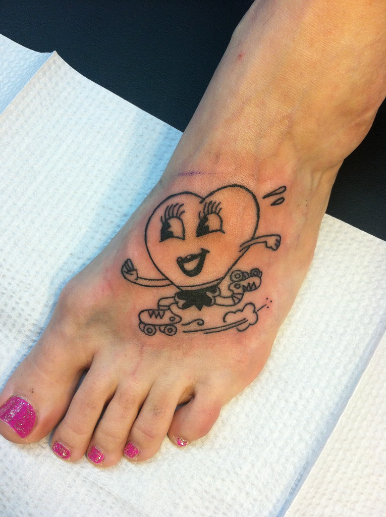 Heart Valentine Roller Skate Tattoo | Www.amandakill.com | Amanda Killoran | Flickr 1024_x_765_jpg