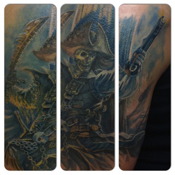 Today's Work #Tattoo #Colourtattoo #Pirate #Piratetattoo #… | Flickr 612_x_612_jpg