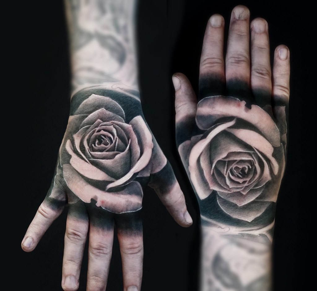 Black And Grey Tattoo, Realistic Rose On The Hand | Alo Loco Tattoo | Flickr 940_x_1024_jpg