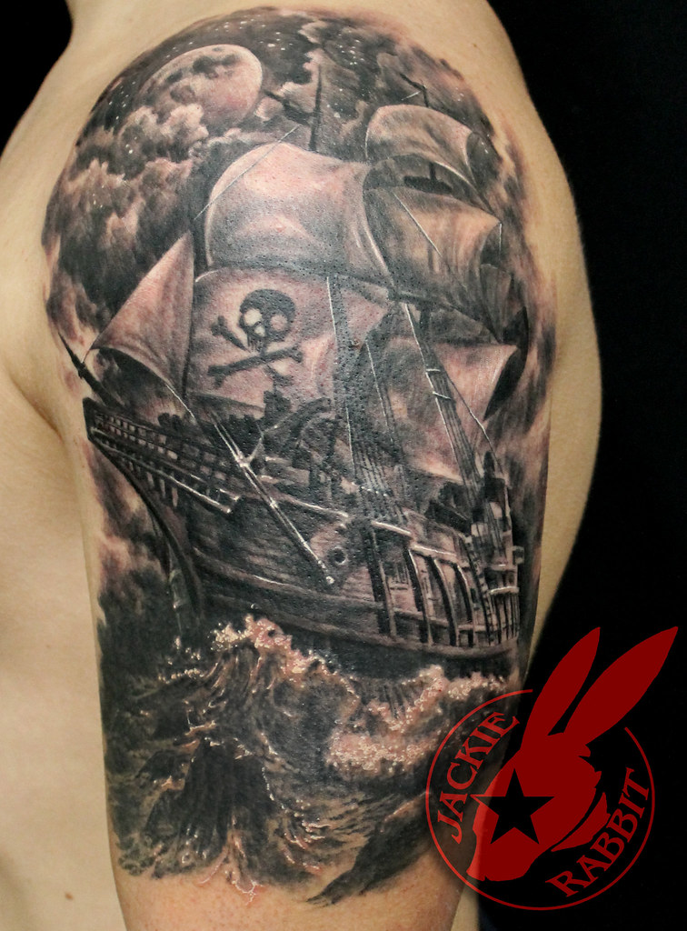Pirate Ship Ocean Waves Storm Night Sky Boat Gallion Antiq… | Flickr 1024_x_756_jpg