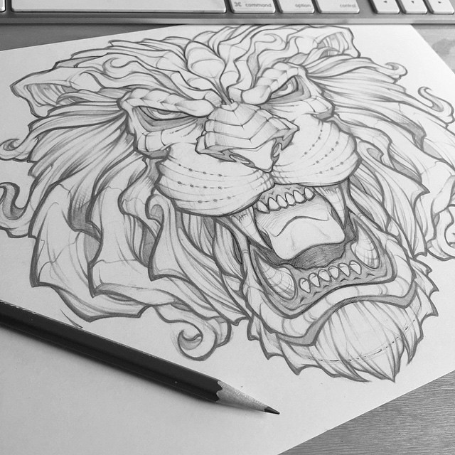 Reworking A Lion A Drew A Couple Years Ago. #Lion #Sketch … | Flickr 640_x_640_jpg