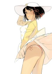 《エロ漫画》ホテルまで我慢できずに茂みに隠れて汗まみれの立ちセックス！