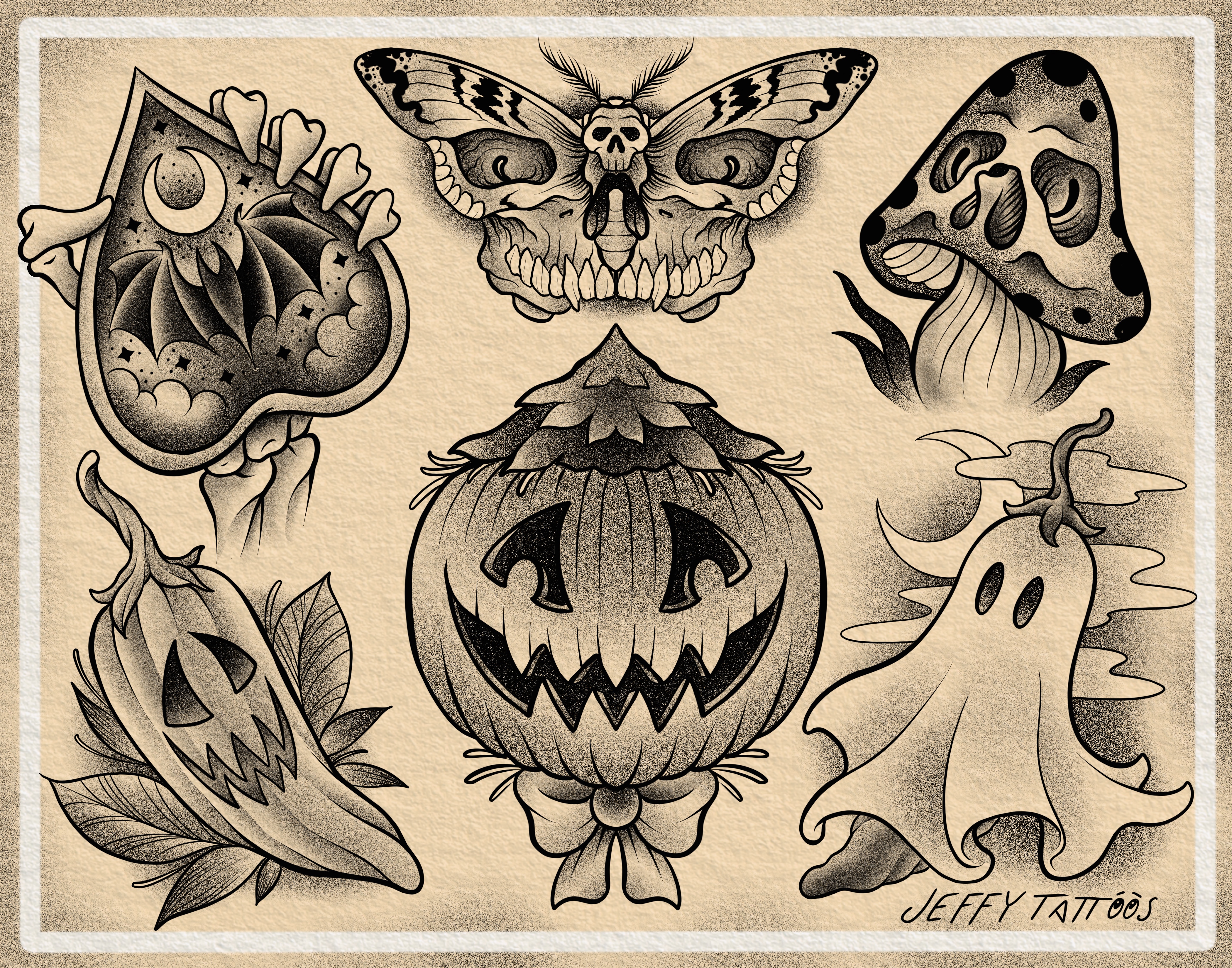 Halloween Flash Day 2021 — Lucky Bird Tattoo
