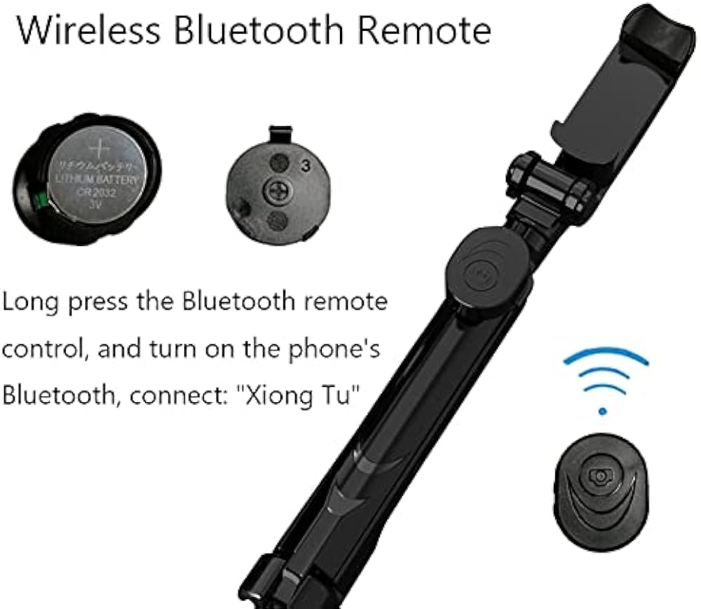 Bluetooth Selfie Stick Tripod, 3-in-1 Selfie Pole with Wireless Remote Control, Extendable Selfie Sticks for Smartphone, Bluetooth Selfie Stick OS and Android: Amazon.co.uk: Electronics & Photo