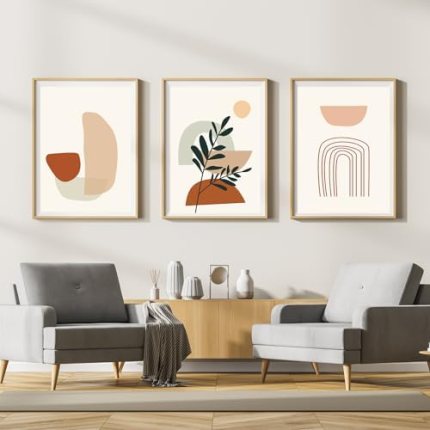 LYBOHO Lot de 3 affiches d’art abstrait moderne – Pour s…