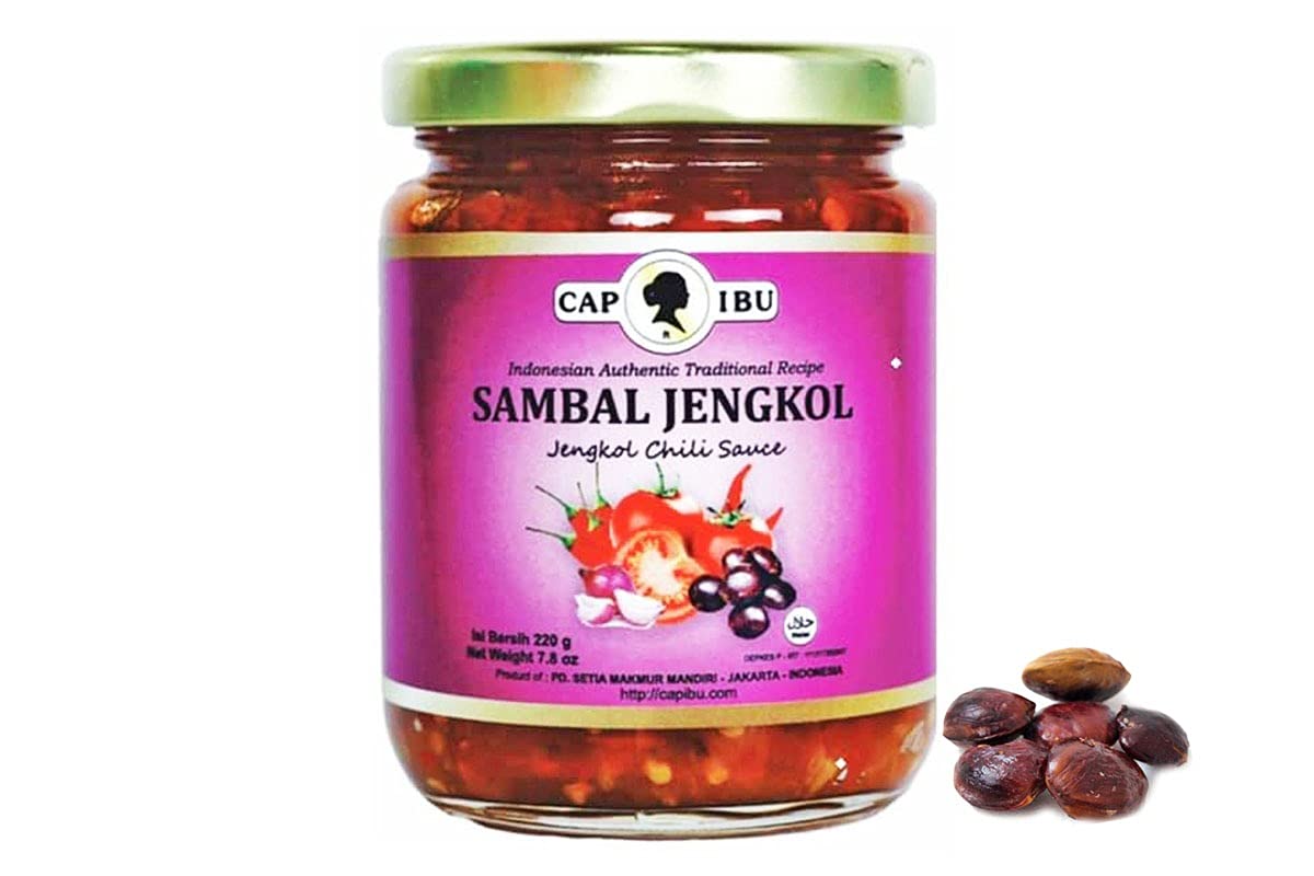 Amazon.com : Cap Ibu Sambal Jengkol (Jengkol Chili Sauce) - 220g (7.8oz) - Unit of 2 : Grocery & Gourmet Food