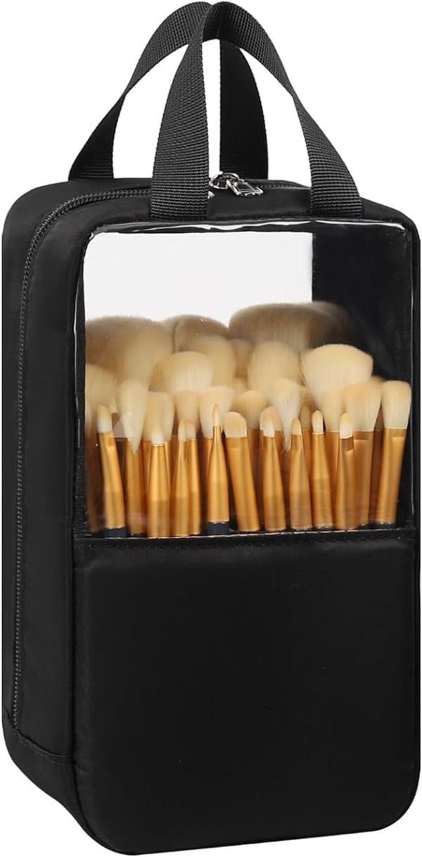Twofold Makeup Brush Organiser Bag Large Capacity Cosmetic Bag Portable Stand-Up… – Was £13.99, Now £11.99