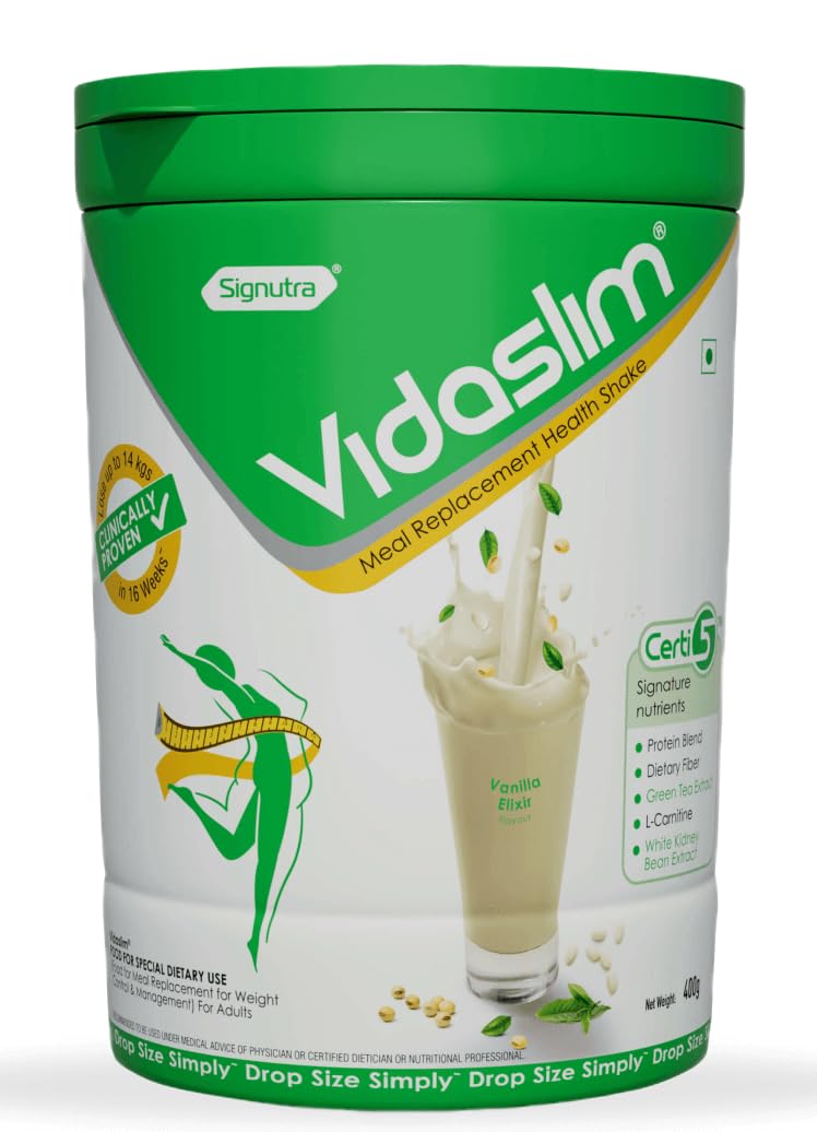 Vidaslim High Protein Meal Replacement for Weight Management (Vanilla Elixir, 400Gram) – JAR