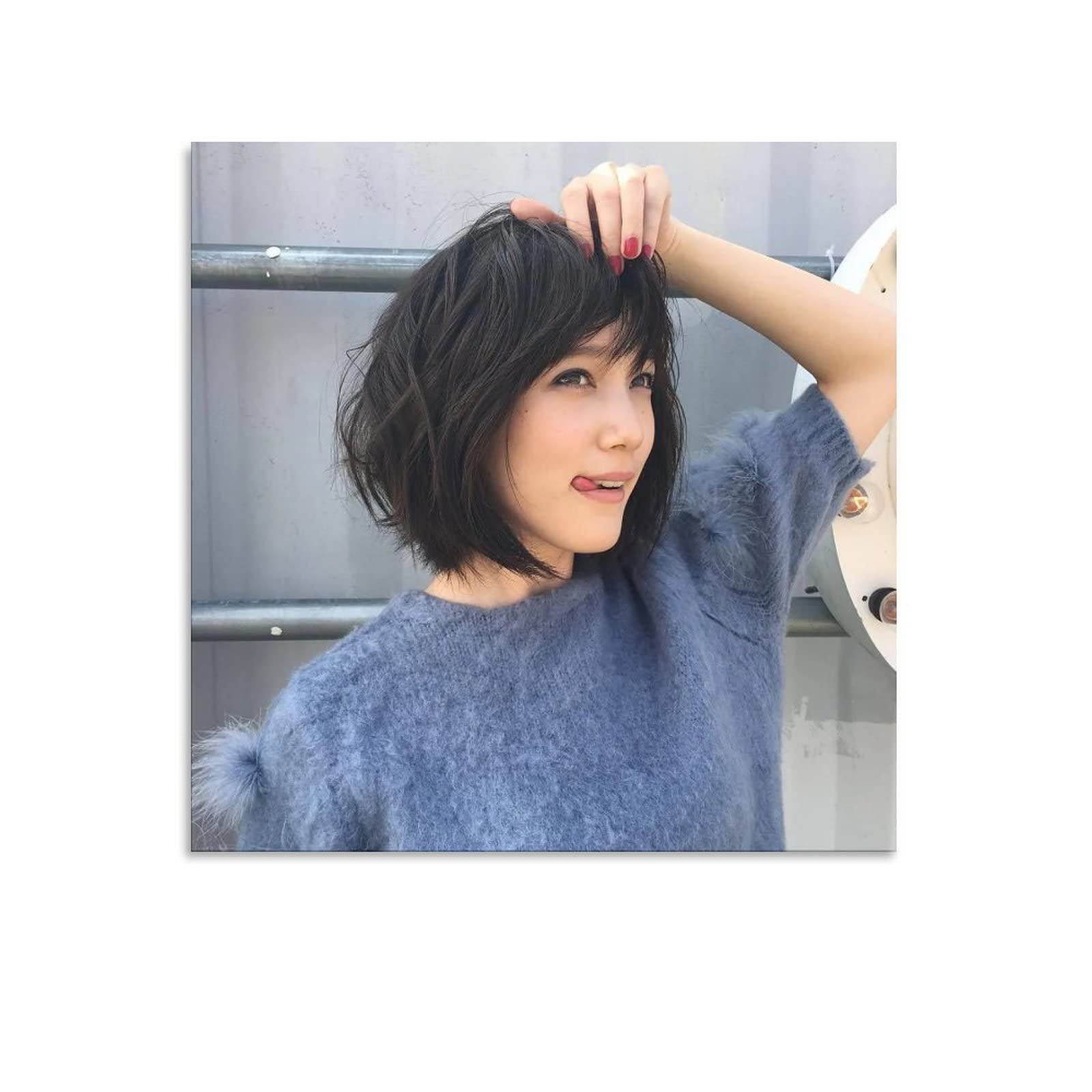 Amazon.co.jp: 本田翼女優セクシーな写真ポスター水着アートパネル ウォールアート 美しいお尻 部屋飾り キャンバス12x12inch(30x30cm) 本田 翼 黒髪