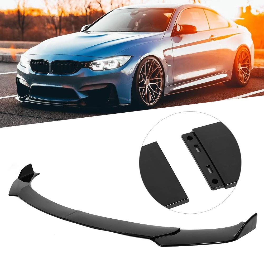 Amazon | 86フロントリップスポイラー、Qiilu フロント バンパー リップ 4 個の車のフロント バンパー リップ スプリッター フィン  ディフューザー カバー保護キット ユニバーサル パーツ | フロントバンパープロテクター | 車＆バイク