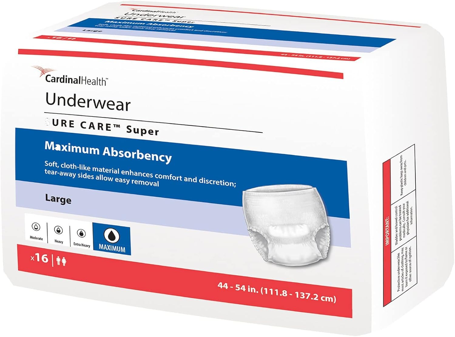 Protective Underwear Extra-Heavy Absorbency Size Large Case/64 (4 Bags of 16) Protective Underwear Extra-Heavy Absorbency Size Large Case/64 (4 Bags of 16)
