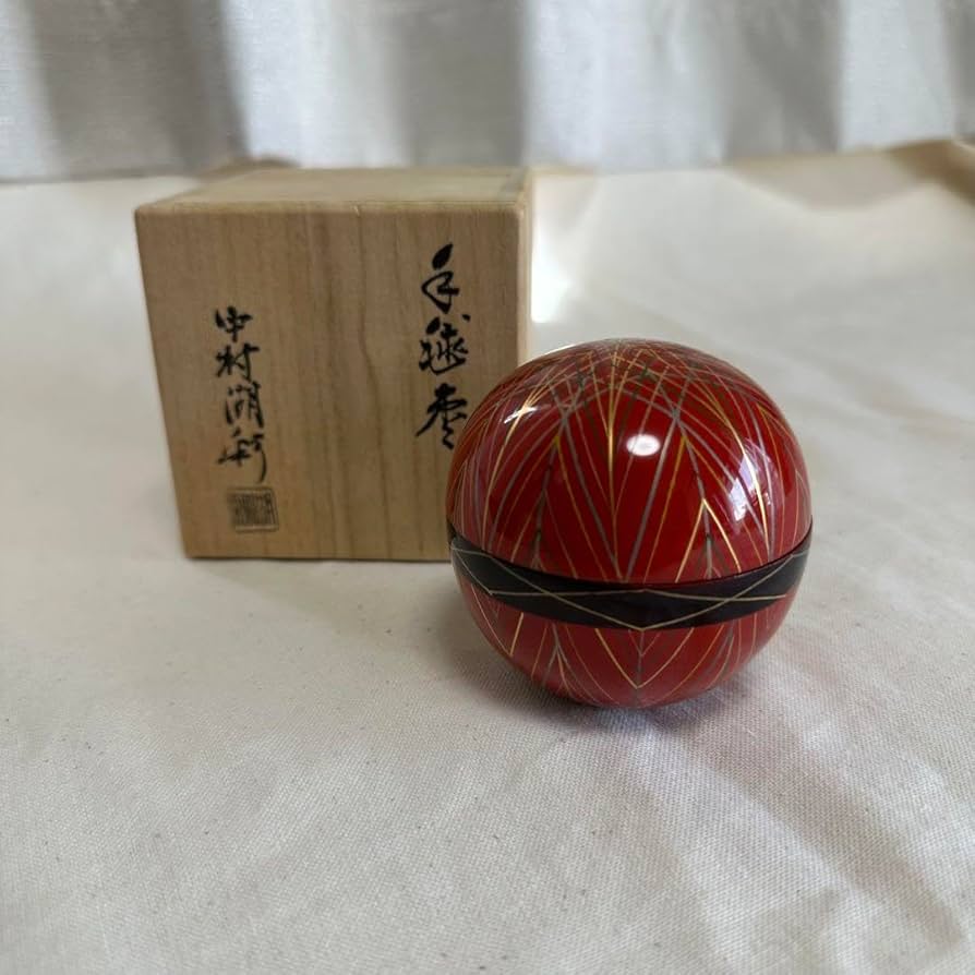 Amazon.co.jp: 中村湖彩 茶道具 棗 共箱 手毬棗 茶入 茶道具 抹茶茶碗 茶器 茶道 工芸品 : おもちゃ 中村 湖 彩 棗