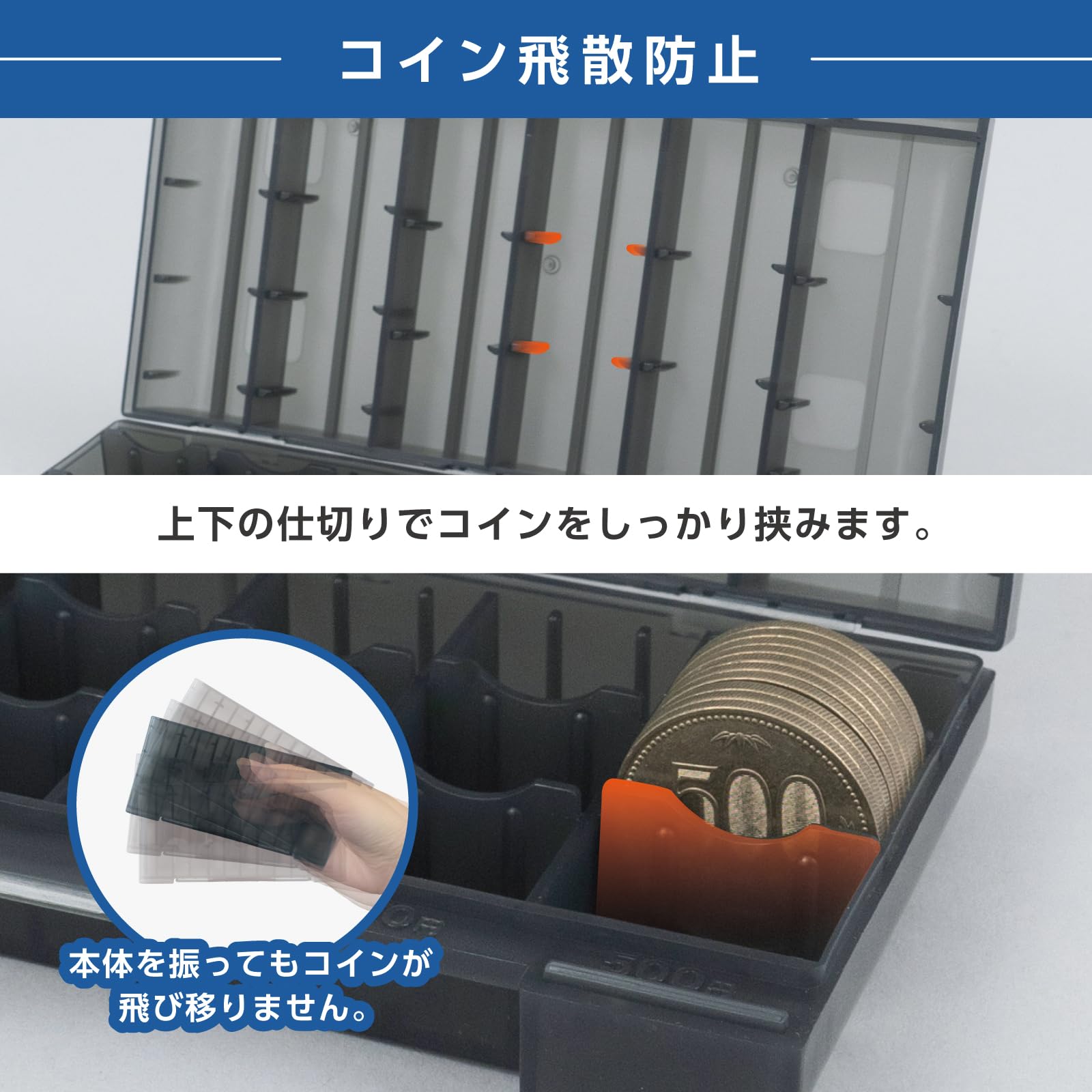 Amazon | カール事務器 コインケース・スリム 日本製 釣銭 携帯 ハーフサイズ 硬貨専用 飛散防止付 グレー CX-002-D | 会計用 コインケース | 文房具・オフィス用品