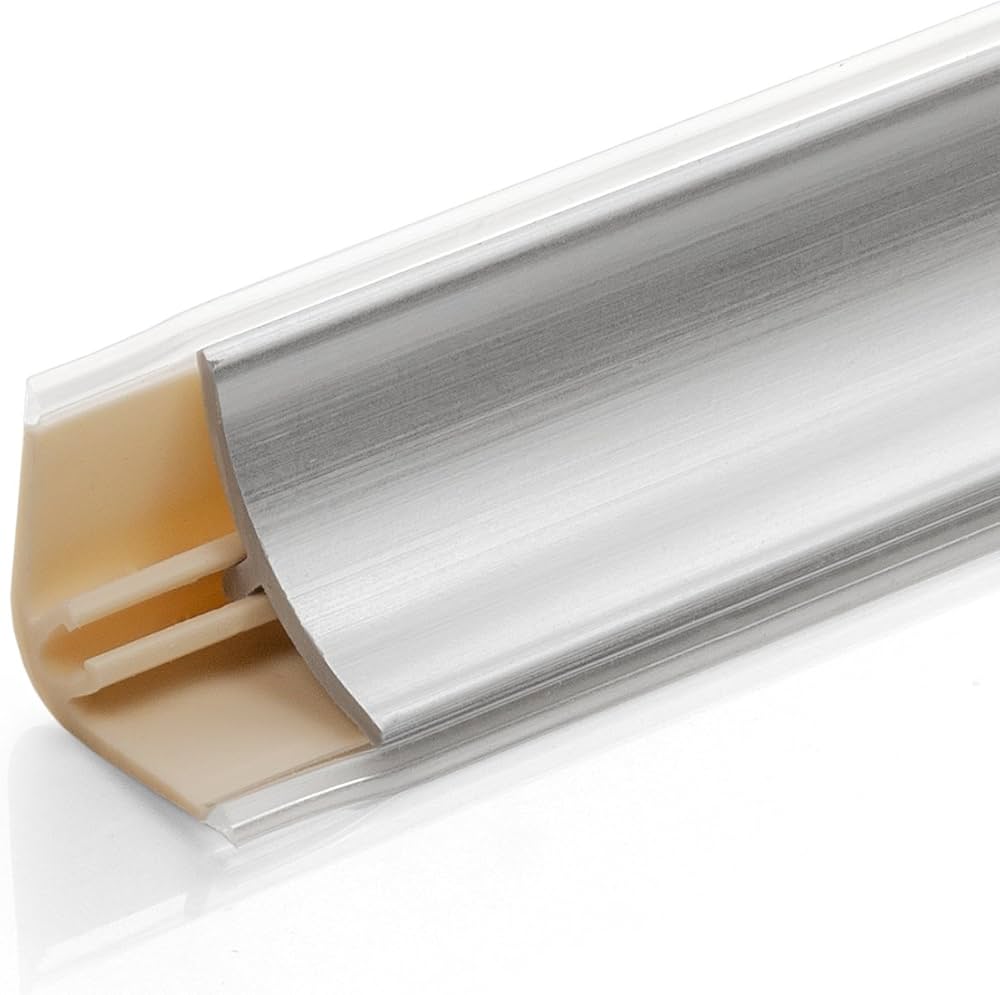 DQ-PP 1,5m WINKELLEISTE Aluminium 13 x 13mm PVC Küchenleiste Arbeitsplatte Abschlussleiste... Abschlussleiste edelstahl küche