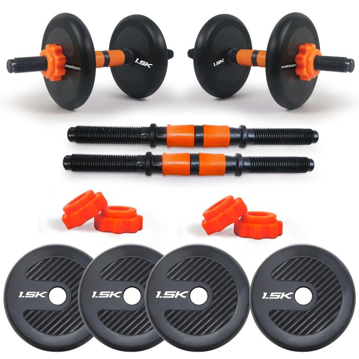WATSON Premium Rubber Dumbbell Set For Men & Women…