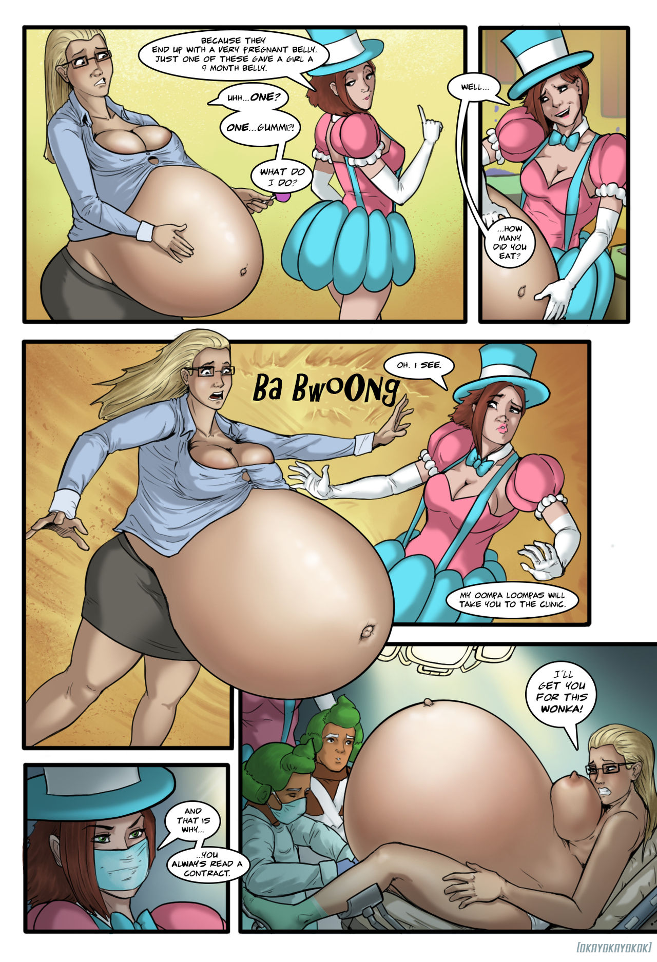 Pregnant belly comic