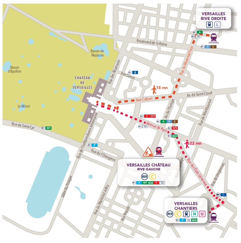 Ce Week End Des Travaux A Versailles Chateau Rive Gauche Vont Modifier Les Circulations Des Rer C