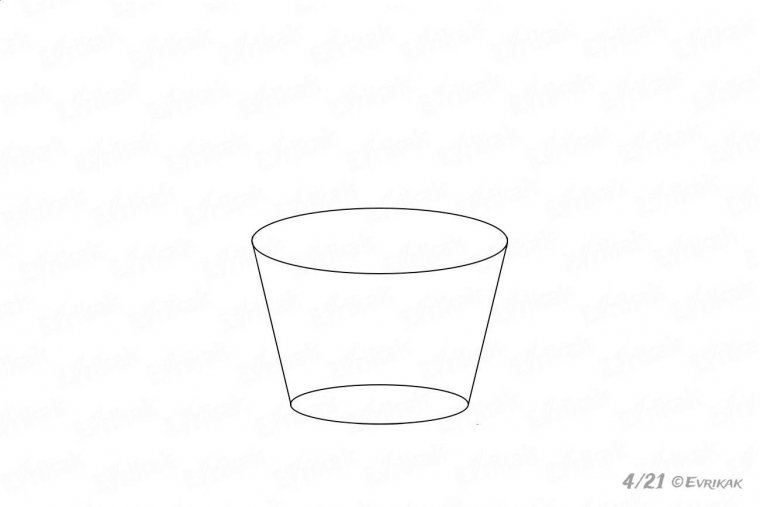 как нарисовать пирожное поэтапно