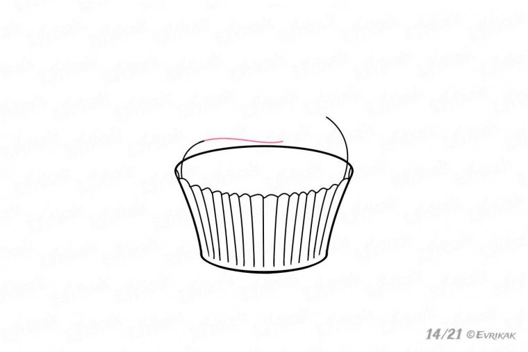 как легко нарисовать пироженку