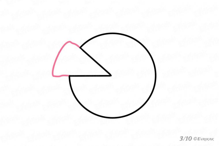 нарисовать пиццу по клеточкам