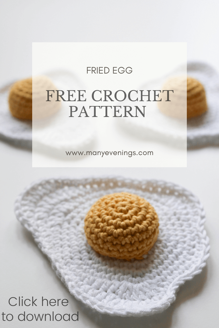 Fried egg crochet pattern