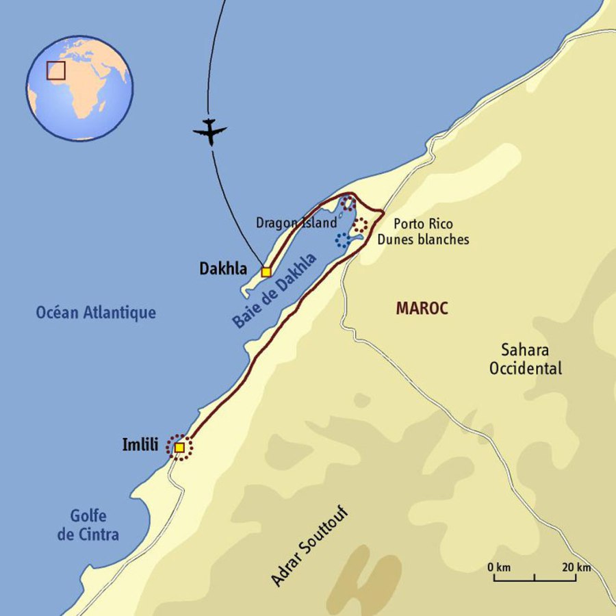 Carte dakhla maroc