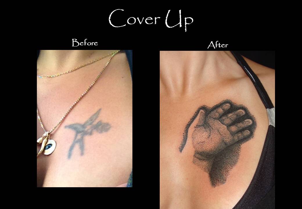 Baby Hand Portrait/ Cover Up | Mary Jane Tattoo - Dotwork Artist - Artlien Gypsy 720_x_1040_jpg