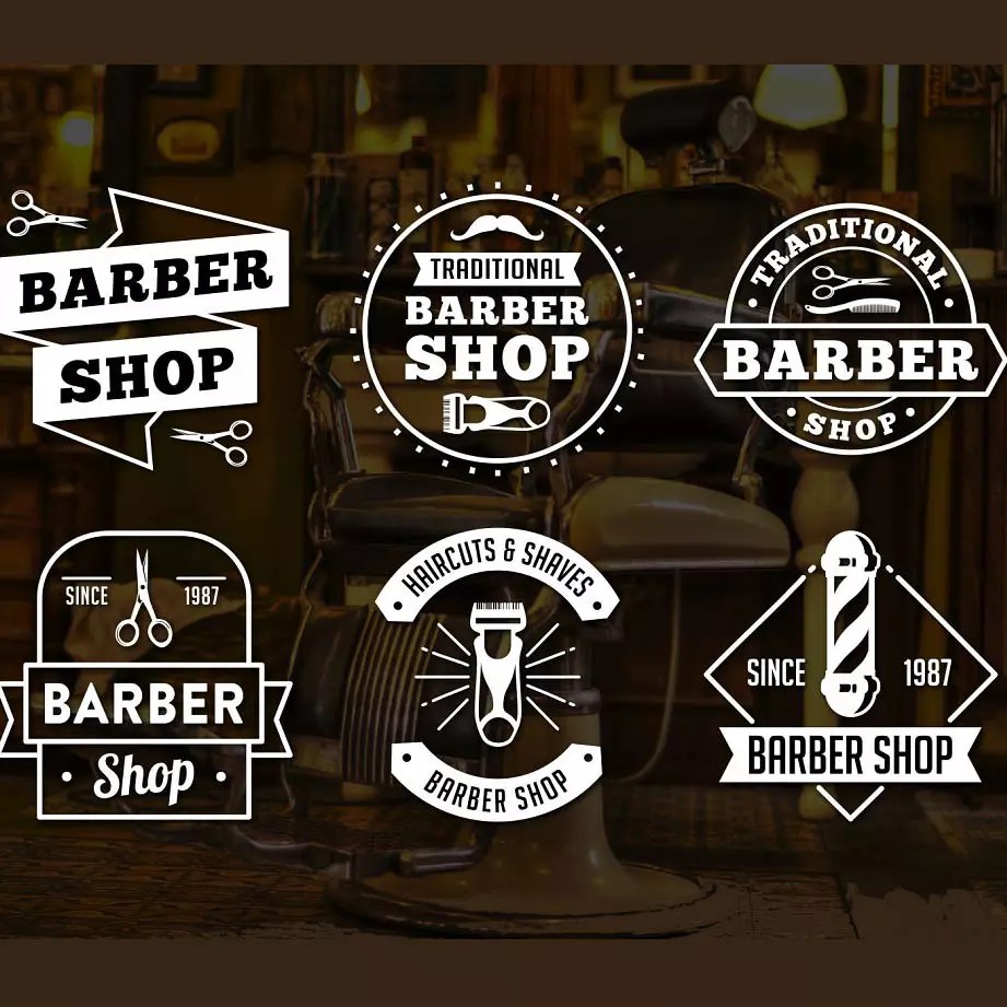 Vintage Barber Shop Logo Png Eps Master Bundles