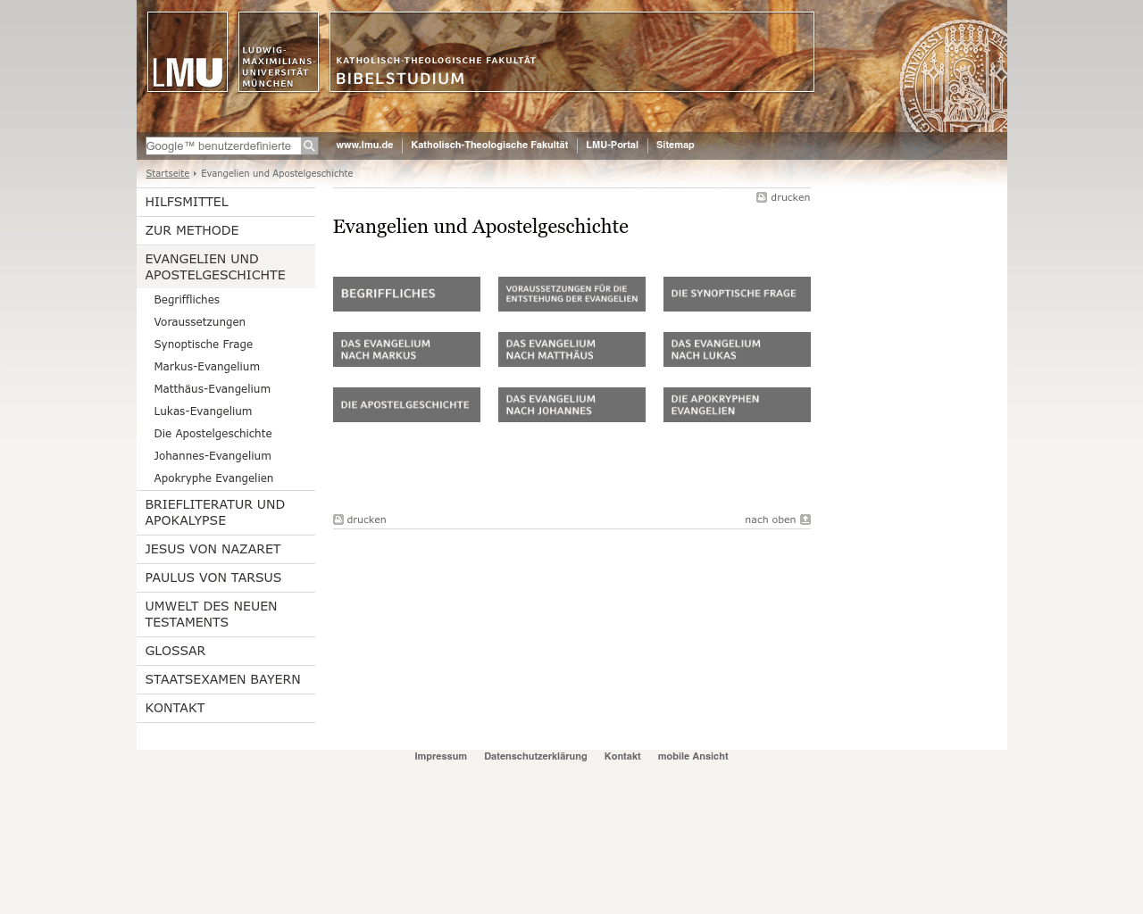 Markusevangelium Archive Material