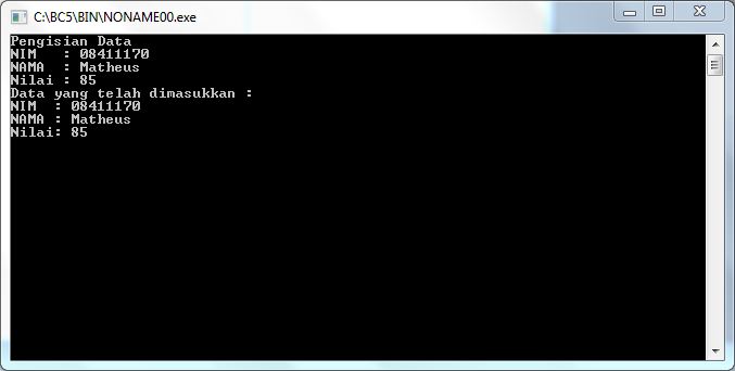 Contoh Program Sederhana Menggunakan ‘struct’ | matheusrumetna.com