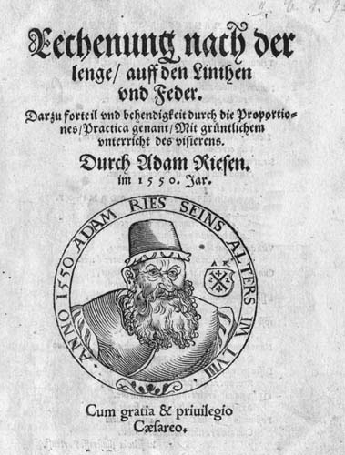 Adam Ries 1492 1559 Biography Mactutor History Of Mathematics