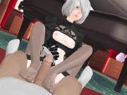 Nier Automata - 2B Footjob (A XXX Parody)  6