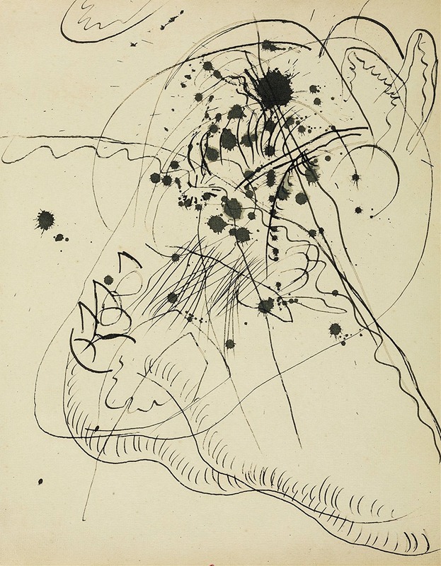 Drawing After Blauer Fleck By Wassily Kandinsky Artvee