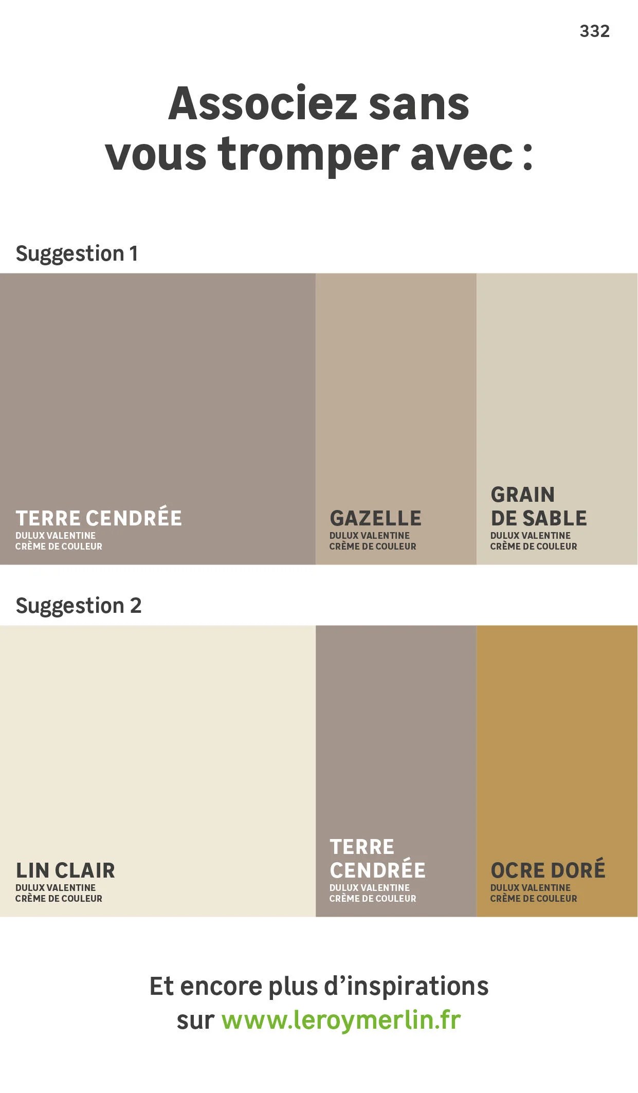 Peinture mur Crème de couleur DULUX VALENTINE terre cendrée satiné 2.5 l |  Leroy Merlin