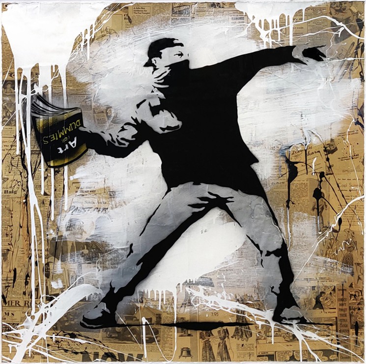 Banksy Thrower By Mr Brainwash 2014 Painting Artsper 1057020