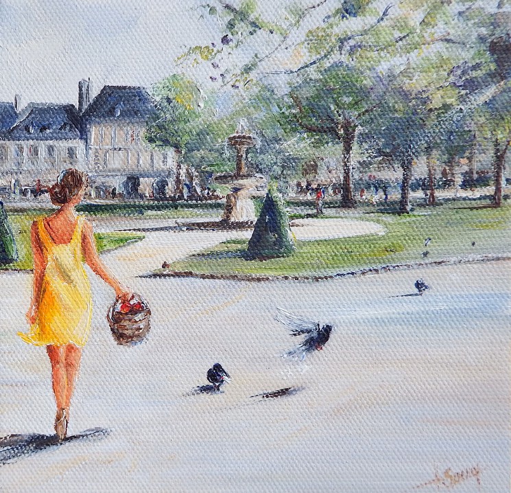 Balade Place Des Vosges Von Marie Laure Souq 2019 Gemalde Artsper 831687
