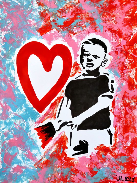 Boy In Love A Tribute To Banksy By Dr Love 2020 Painting Artsper 963141