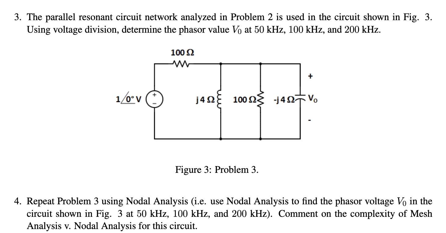 Parallel Resonant Circuit Analysis