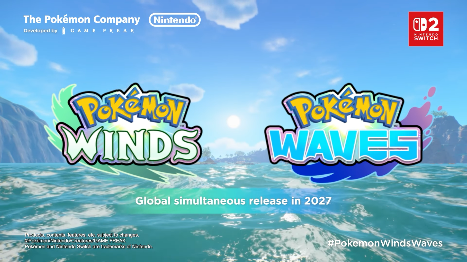 Pokémon Winds and Waves officially revealed as Gen 10, Launching on Switch 2 in 2027