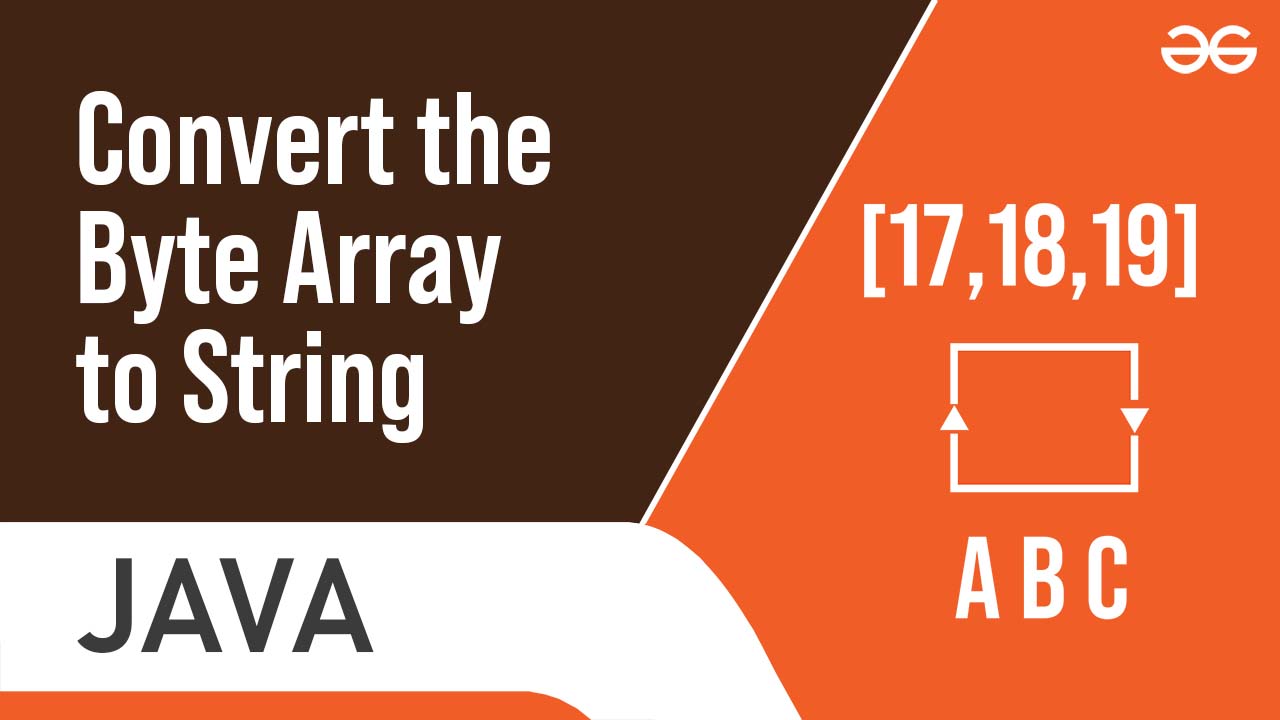 Java Program to Convert Byte Array to String