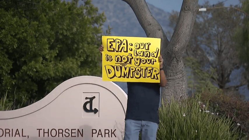 Eaton Fire Debris Site Sparks Protest