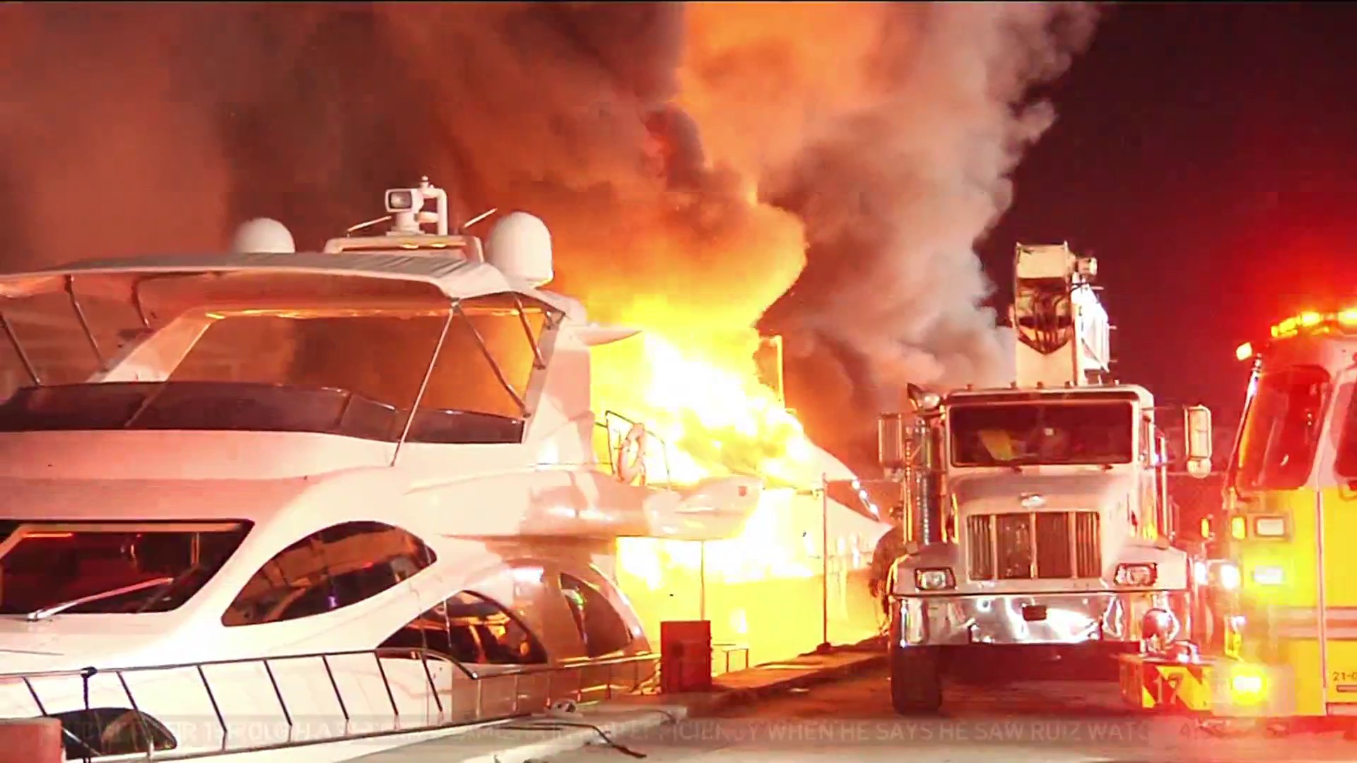 Yachts Catch Fire on Miami River