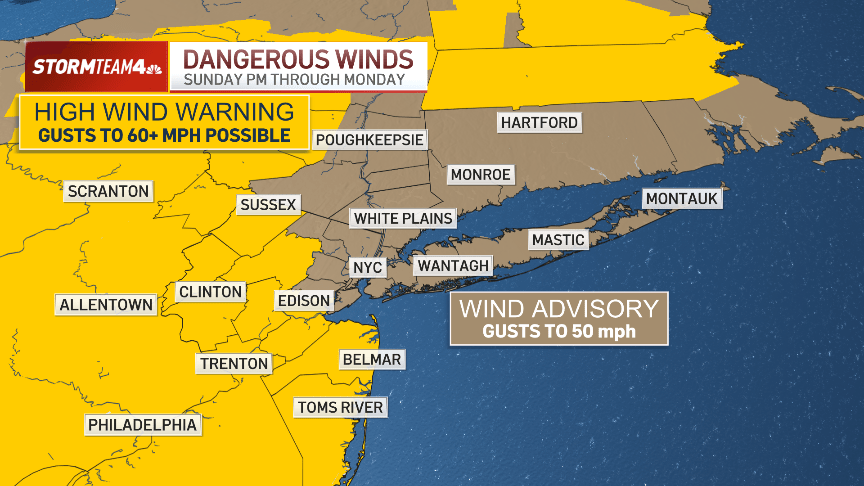 Excessive winds via Monday set to herald chilly air to the tri-state