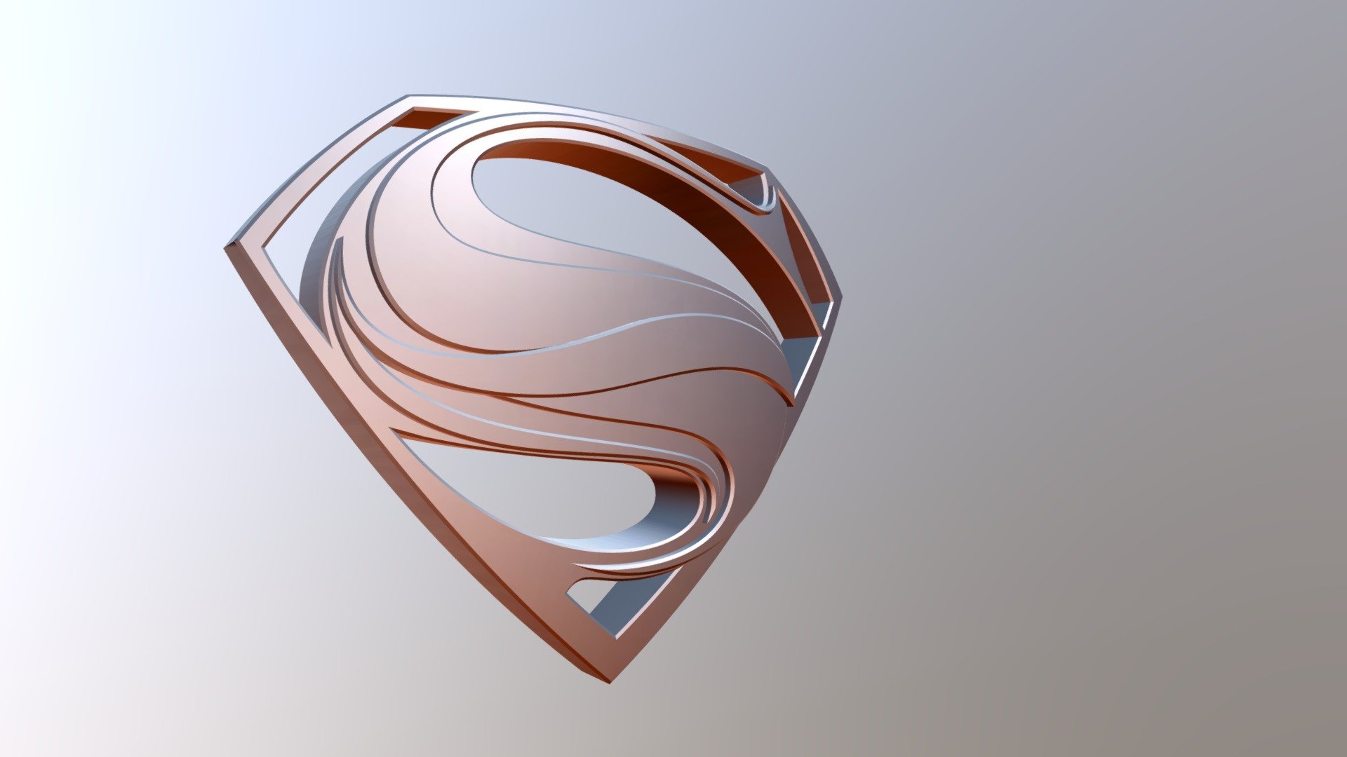 Man Of Steel Superman Logo Buy Royalty Free 3d Model By Eshtech Eshtech 3505a08