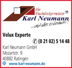 Bedachung Karl Neumann Gmbh 40882 Ratingen Homberg Adresse Telefon Kontakt