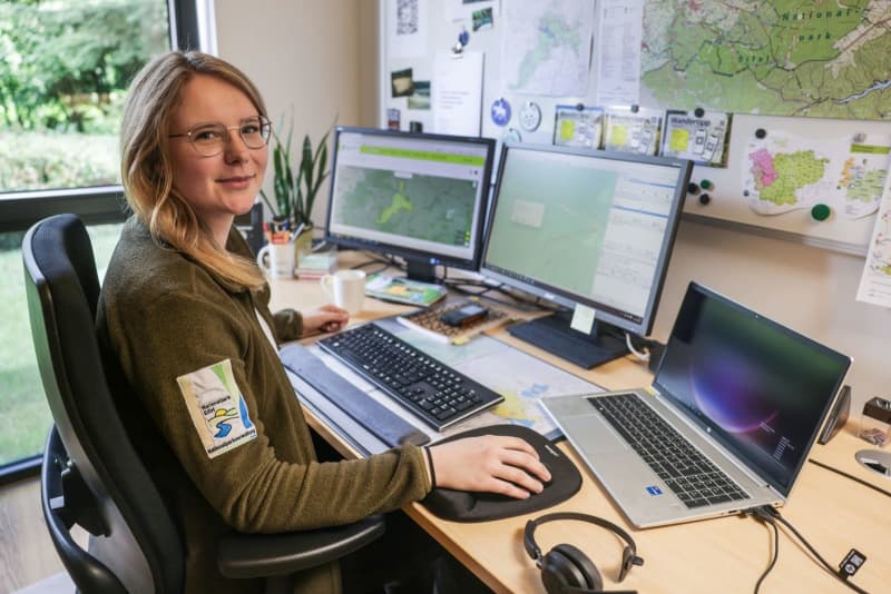 In Germany, a desk-based ranger uses digital tools to manage the park