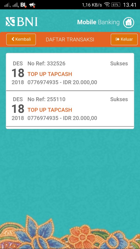 Isi Tapcash BNI Saldo Tidak Masuk tetapi Saldo Terpotong - Media Konsumen