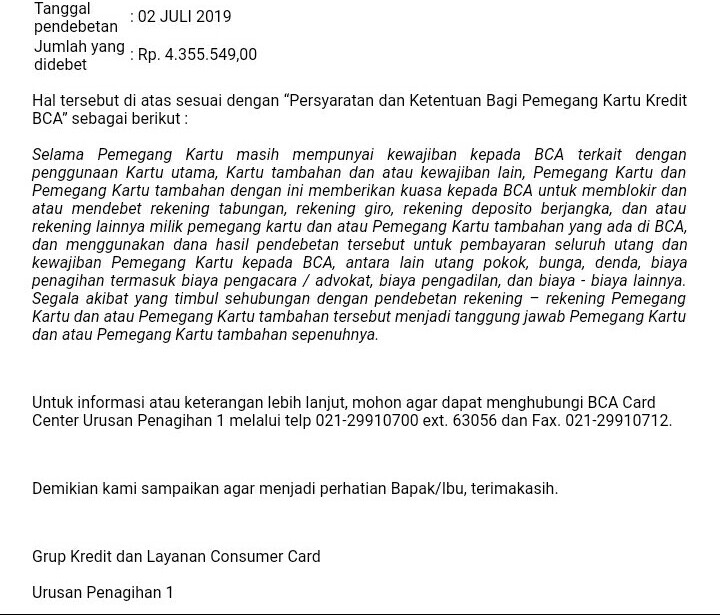 BCA Melakukan Autodebit Rekening Tabungan Sepihak - Media Konsumen